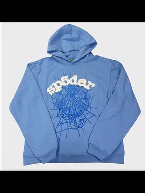 Lighe Blue Sp5der Hoodie